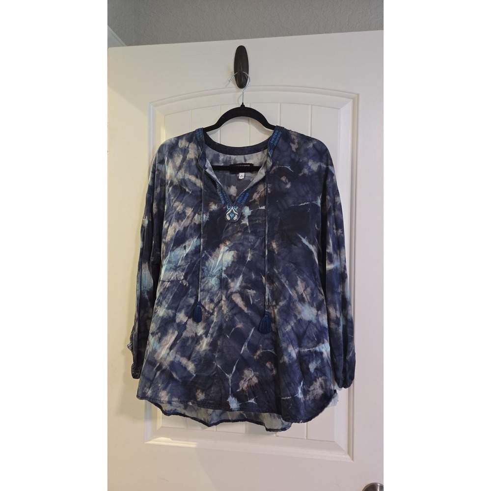 Johnny Was Tye Dye Silk Blouse